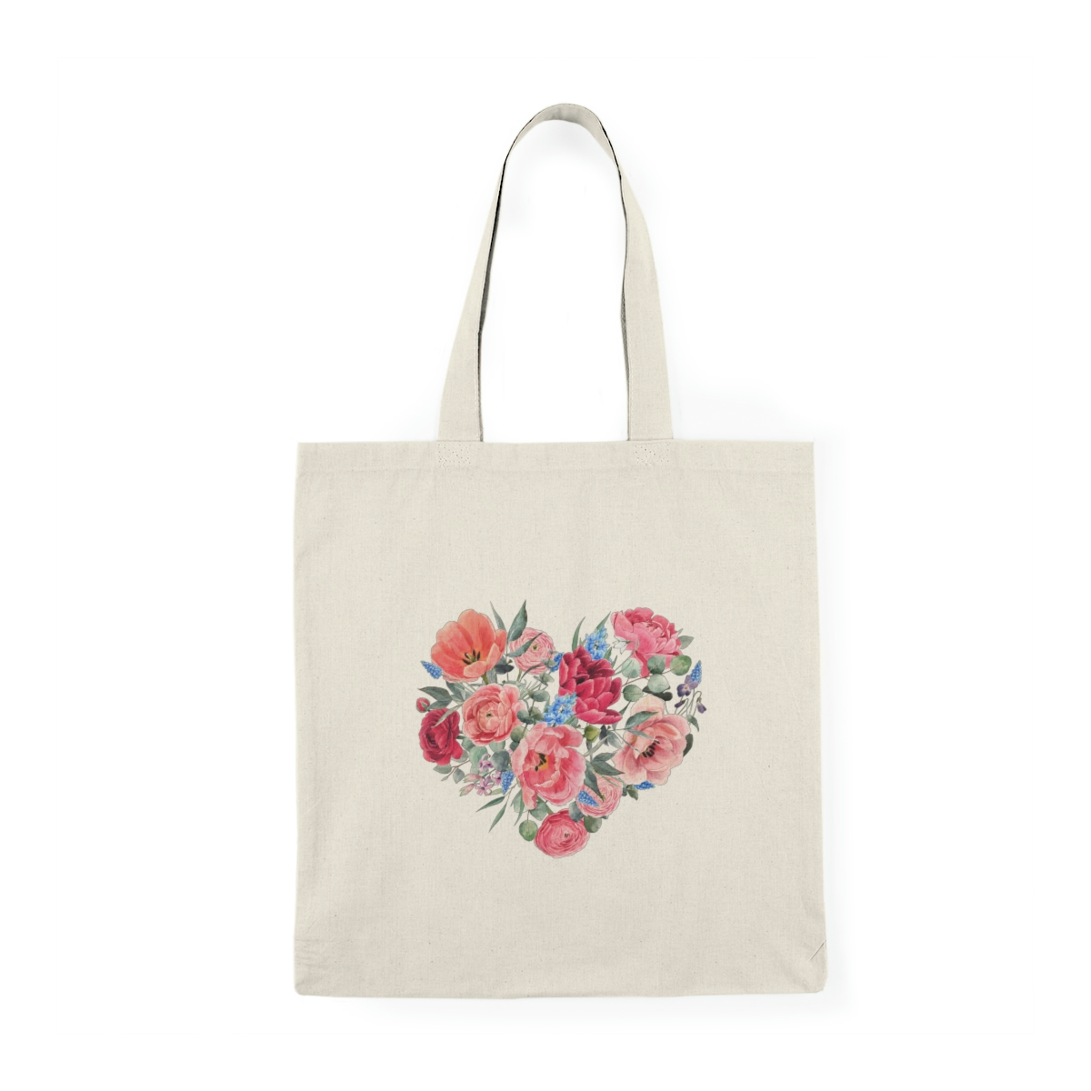 Big Heart - Grapefruit Colored store Floral Tote Shopping Bag